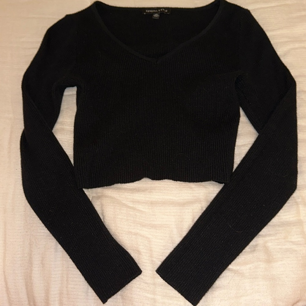 kendall and kylie long sleeve sweater top